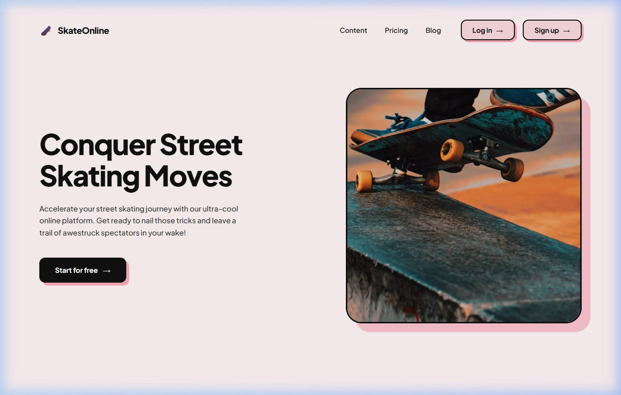 SkateOnline Mockup